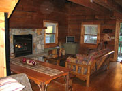Interior View of Cabin for Rent on 21 Acres of Private North Carolina, Near Boone
